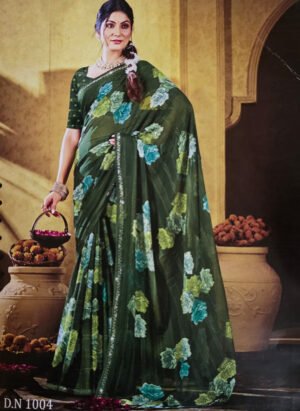 Nutella Floral Silk Saree