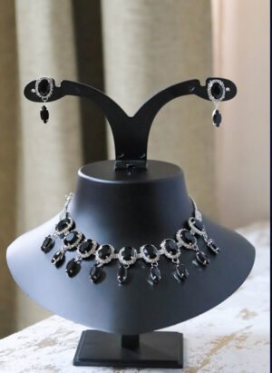 The Seraphina Crystal Fringe Choker Set