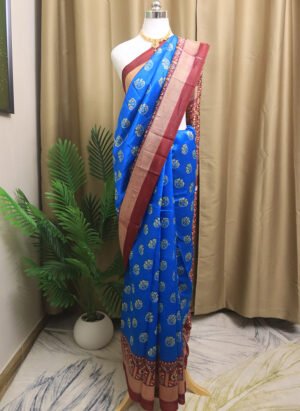 Royal Blue Soft Silk Saree